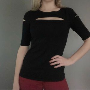 Express Black Cutout Shirt